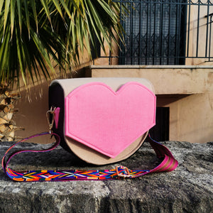 Pink heart bag