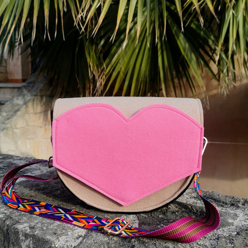 Pink heart bag
