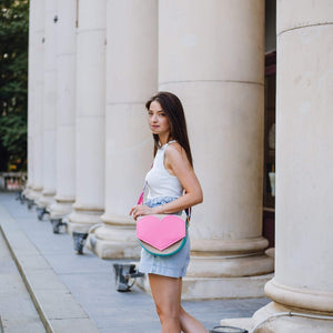 Pink heart bag