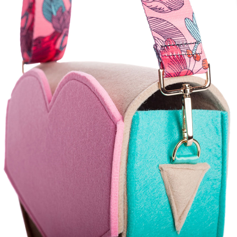 Pink heart bag